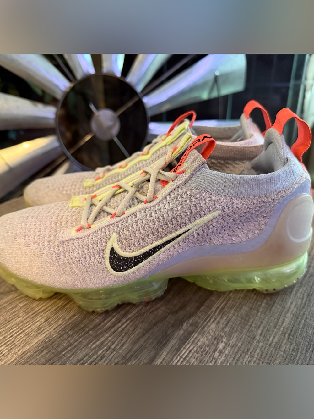 Nike Air VaporMax 2021 Flyknit Light Bone Lime Ice Women’s 8 DC4112-003